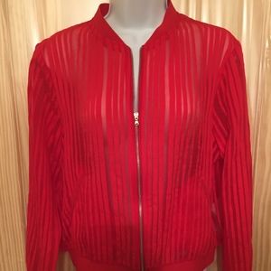 Sheer Jacket w/Zipper - NWOT